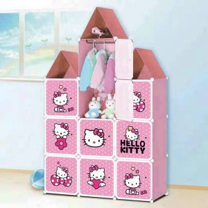 3-Column Kids Plastic Wardrobe