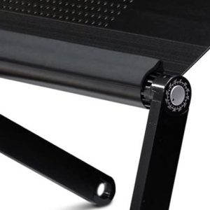 Portable Adjustable Aluminum Laptop Stand Vented with CPU Fans and Mouse Pad Side