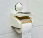 White Classy Tissue Holder With Phone Holder