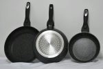 3 Pcs Non-Stick Granite Coated Cooking Pans