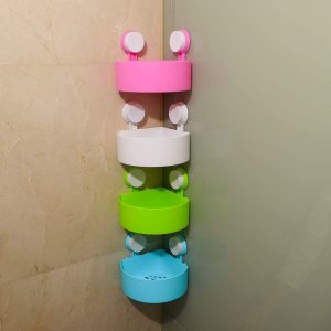 4 Pcs Bathroom Organizer Triangular Shelves