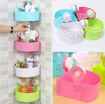 4 Pcs Bathroom Organizer Triangular Shelves