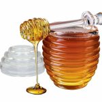 Quality Acrylic Honey Jar with Server