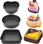Heart Round Rectangular Cake Mould Set