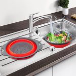 Collapsible Silicone Plastic Colander Drain Basket