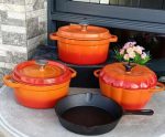 Cast Iron Orange Cookware Set
