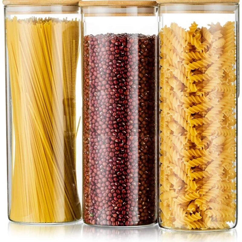 Glass Spaghetti Containers