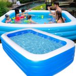 4 Ring swimming pool size 305×183×78 cm comes with an electric pump