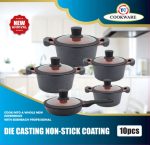 10pcs Diecast Granite Cookware Set