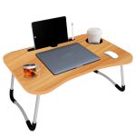 Multi-Purpose Foldable Laptop Table With Cup  Holder