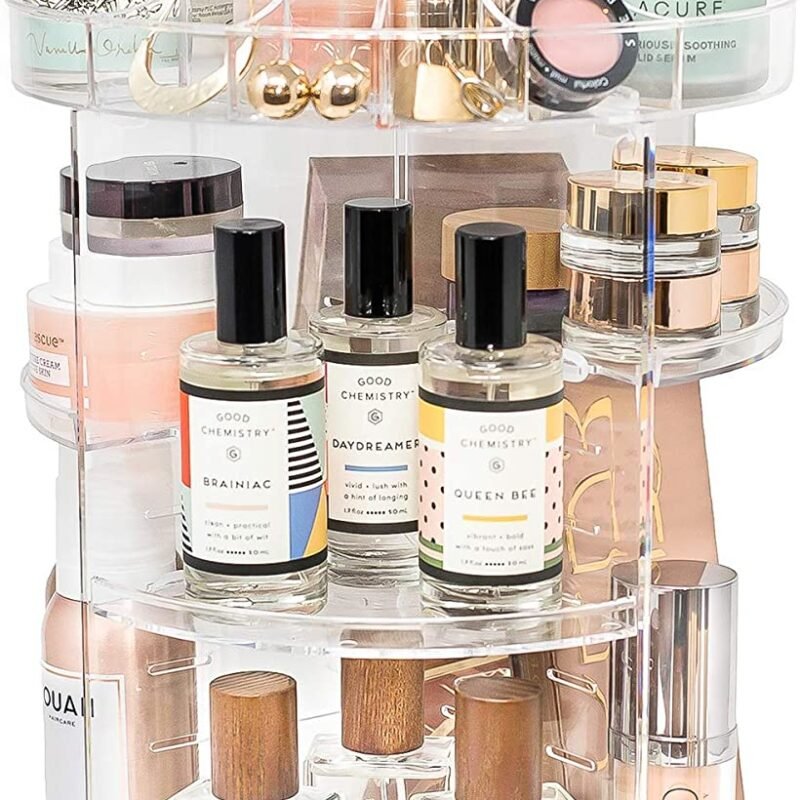 Rotating Acrylic Transparent  Organiser