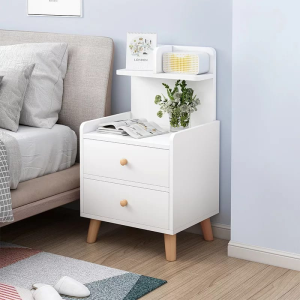 Modern Bedside Table with 2 Drawers