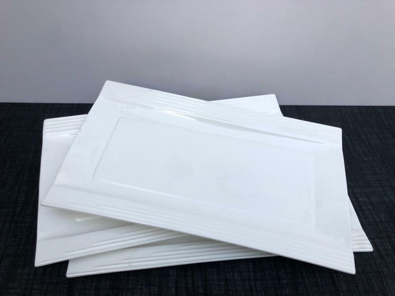 3pcs Rectangular Ceramic  Tableware