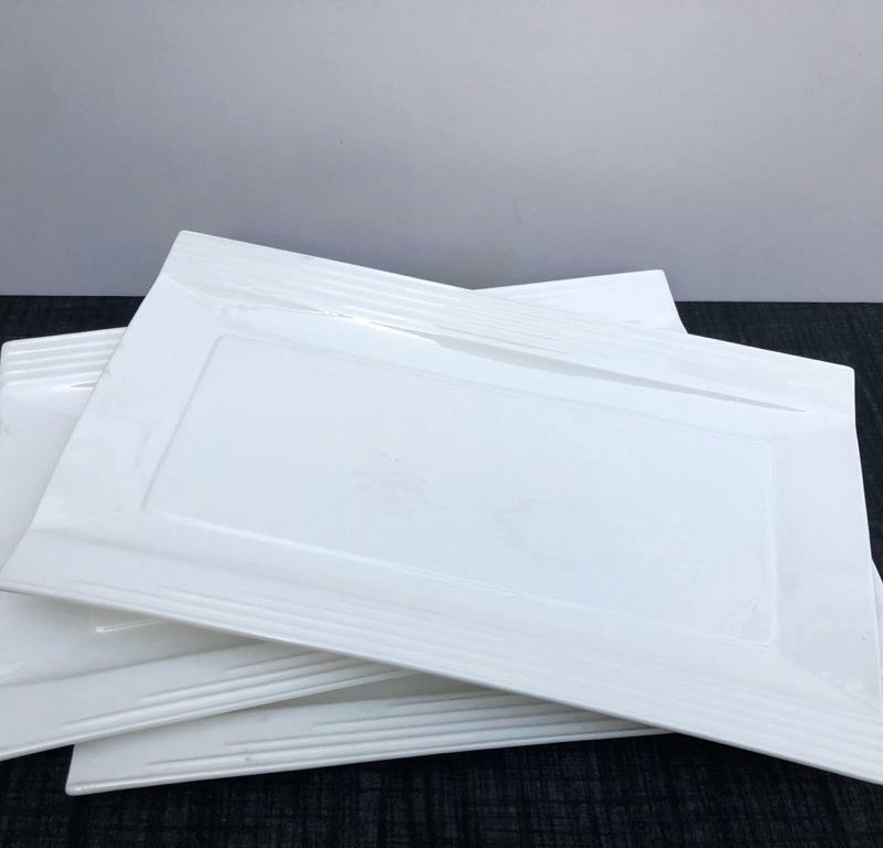 3pcs Rectangular Ceramic  Tableware