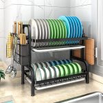 2-Tier Stainless Steel Dish Rack