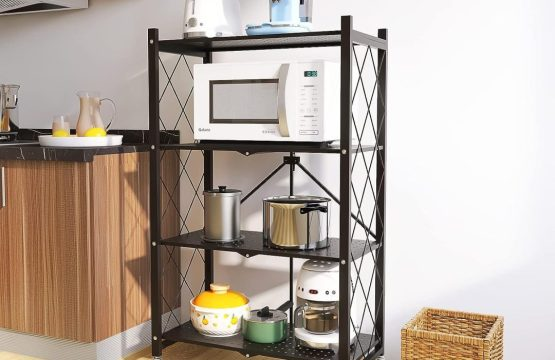 metallic foldable kitchen rack