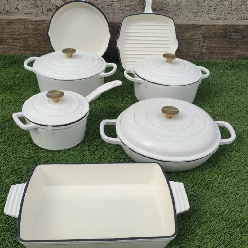 Enamel Cast Iron Cookware Set