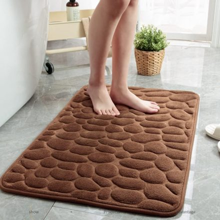Cobblestone embossed bath mat