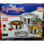 Signature 3 pcs Quality  Stainless Steel Hotpots